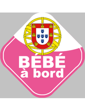 bébé à bord Portugaise - 15cm - Sticker/autocollant