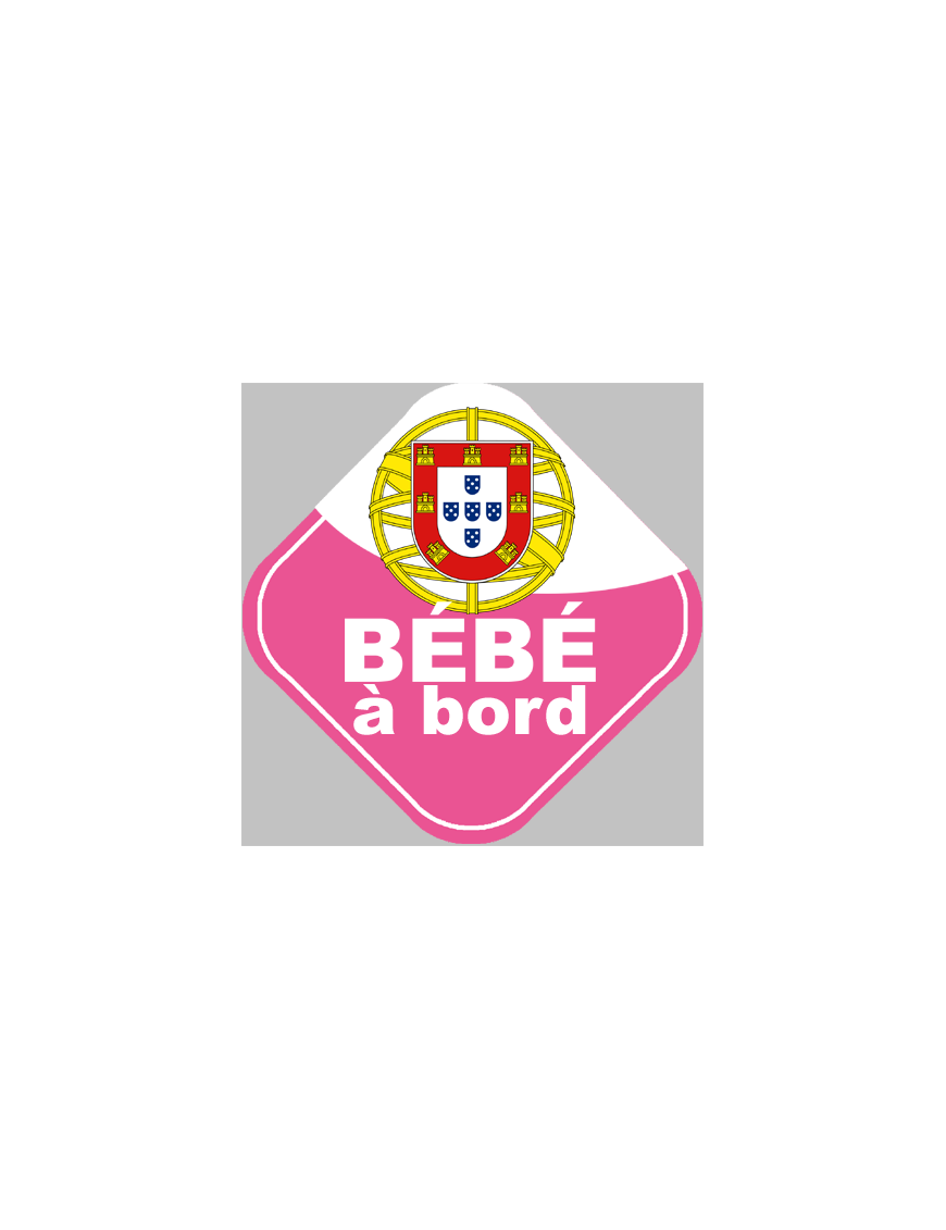 bébé à bord Portugaise - 15cm - Sticker/autocollant