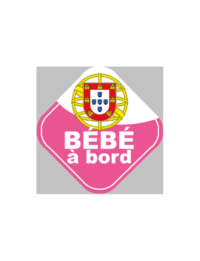 bébé à bord Portugaise - 15cm - Sticker/autocollant