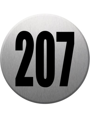 numéroderue207 - gris brossé 10x10cm - Sticker/autocollant