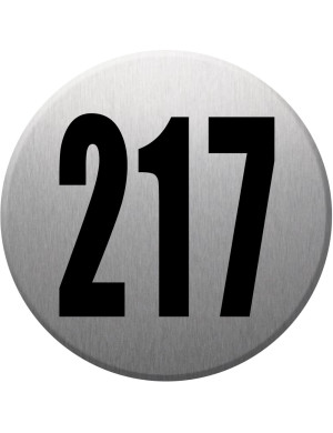 numéroderue217 - gris brossé 10x10cm - Sticker/autocollant