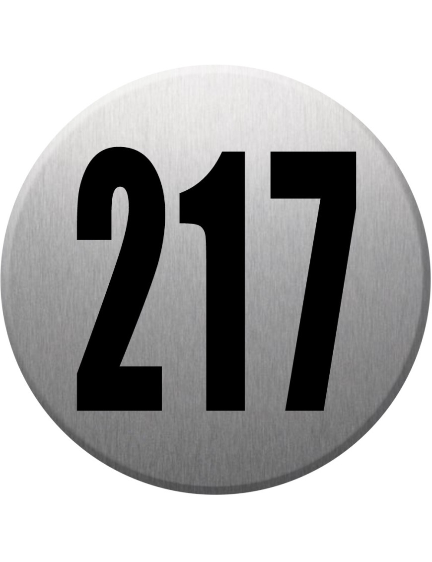 numéroderue217 - gris brossé 10x10cm - Sticker/autocollant