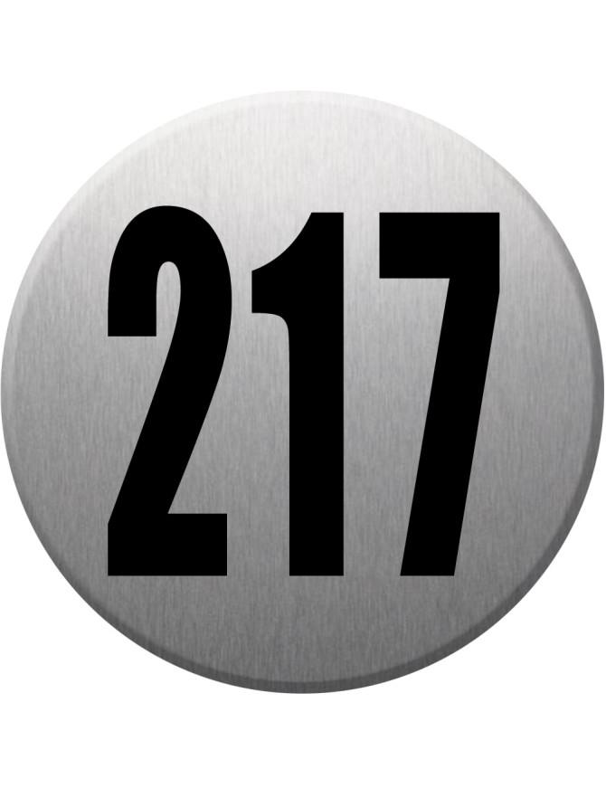numéroderue217 - gris brossé 10x10cm - Sticker/autocollant