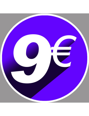 9 euros - 20cm - Sticker/autocollant