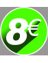 8 euros - 15cm - Sticker/autocollant