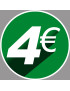 4 euros - 20cm - Sticker/autocollant