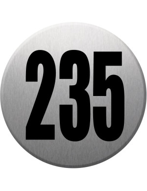 numéroderue235 - gris brossé 10x10cm - Sticker/autocollant