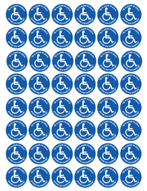 Si tu prends ma place, prends mon handicap - 48fois 2.5x2.5cm - Sticke