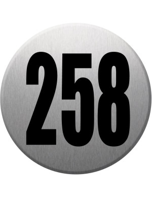 numéroderue258 - gris brossé 10x10cm - Sticker/autocollant