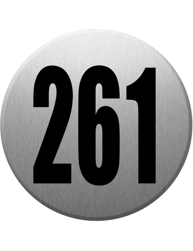 numéroderue261 - gris brossé 10x10cm - Sticker/autocollant