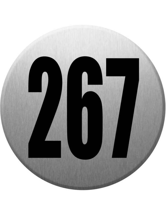 numéroderue267 - gris brossé 10x10cm - Sticker/autocollant