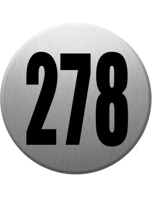 numéroderue278 - gris brossé 10x10cm - Sticker/autocollant