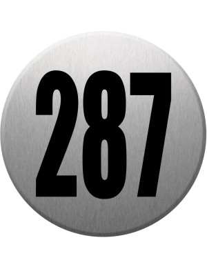 numéroderue287 - gris brossé 10x10cm - Sticker/autocollant