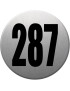 numéroderue287 - gris brossé 10x10cm - Sticker/autocollant