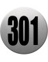 numéroderue301 - gris brossé 10x10cm - Sticker/autocollant