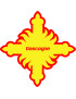 Croix Gascogne détourée  - 20cm - Sticker/autocollant