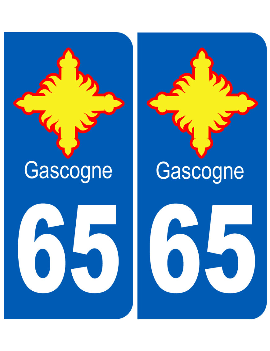 immatriculation Gascogne 65 Hautes-Pyrénées - Sticker/autocollant