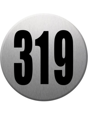 numéroderue319 - gris brossé 10x10cm - Sticker/autocollant