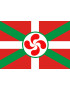 Drapeau Basque Lauburu - 15x10cm - Sticker/autocollant
