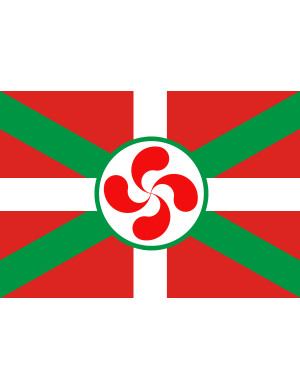 Drapeau Basque Lauburu - 5x3.3cm - Sticker/autocollant