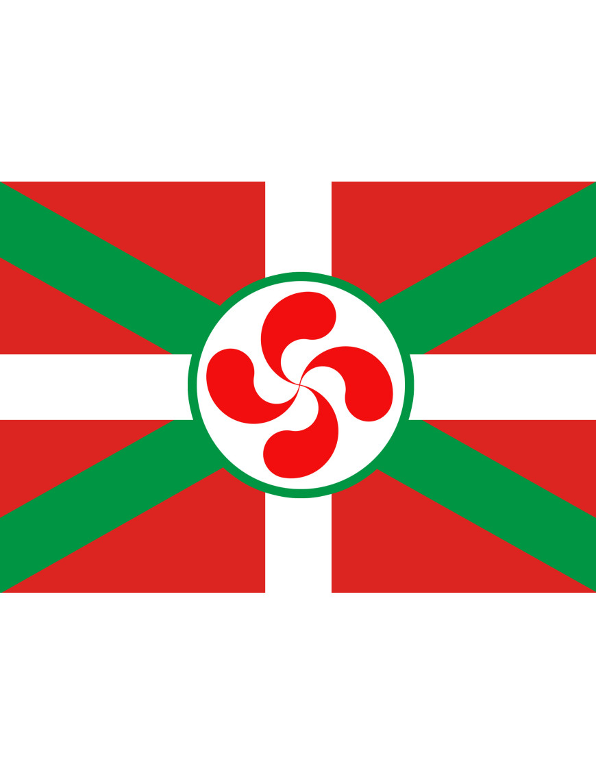 Drapeau Basque Lauburu - 5x3.3cm - Sticker/autocollant