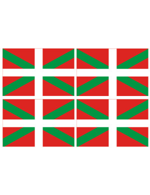 Drapeau Basque - 19.5x13cm - Sticker/autocollant