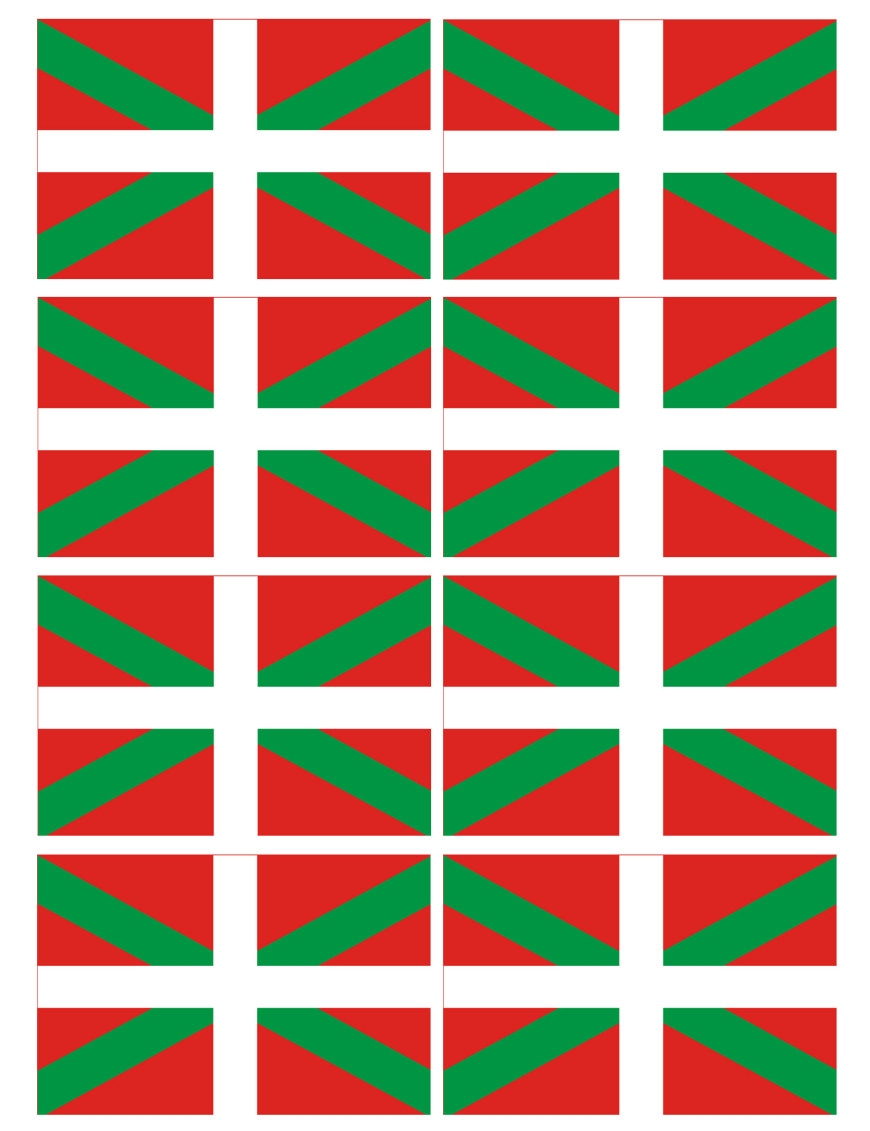 Drapeau Basque - 8fois 9.5x6.3cm - Sticker/autocollant