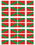 Drapeau Basque - 8fois 9.5x6.3cm - Sticker/autocollant