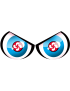 Street art yeux Basque - 14x6cm - Sticker/autocollant