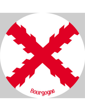 Croix bâtons de Bourgogne - 10cm - Sticker/autocollant