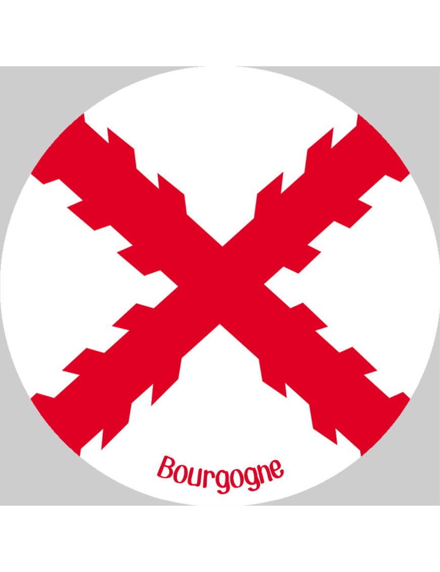 Croix bâtons de Bourgogne - 10cm - Sticker/autocollant