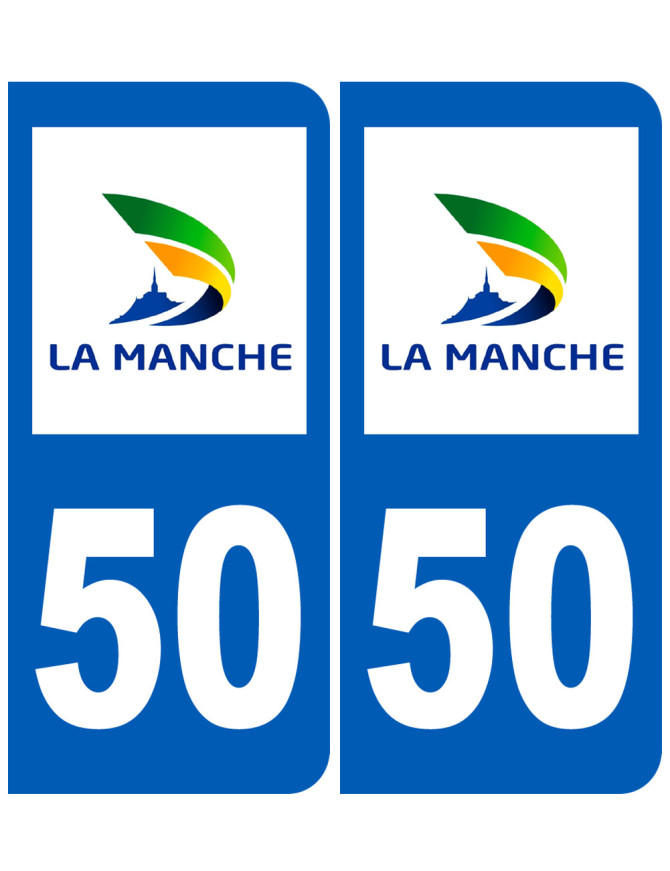 immatriculation 50 (Manche) - Sticker/autocollant