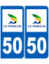 immatriculation 50 (Manche) - Sticker/autocollant