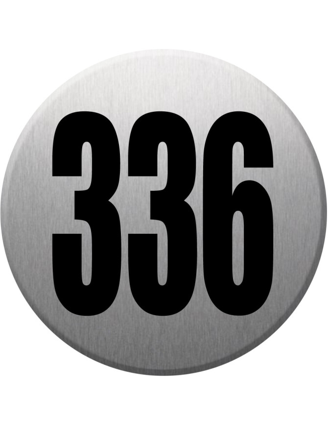 numéroderue336 - gris brossé 10x10cm - Sticker/autocollant