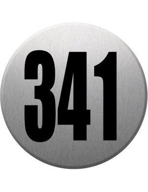 numéroderue341 - gris brossé 10x10cm - Sticker/autocollant