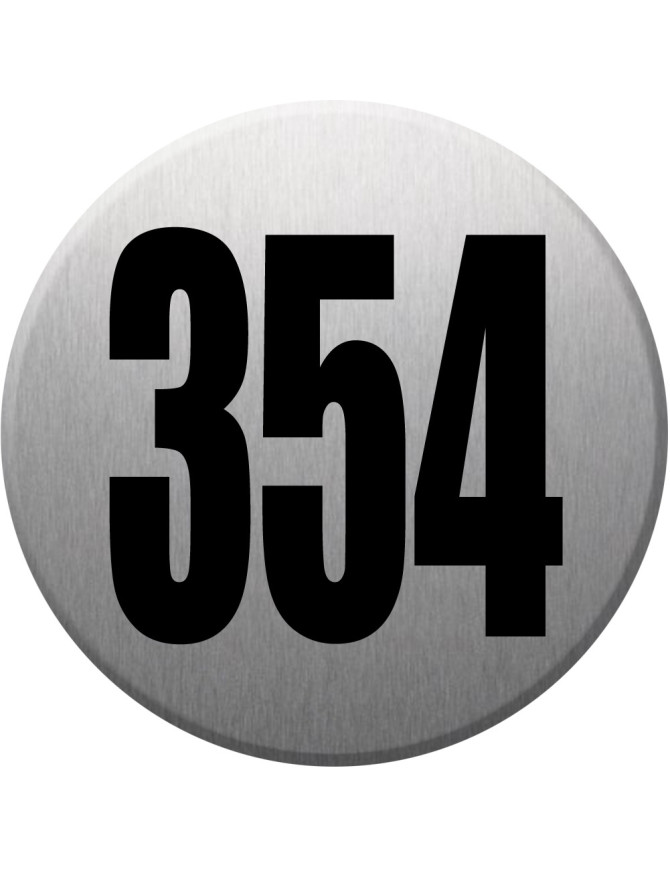 numéroderue354 - gris brossé 10x10cm - Sticker/autocollant