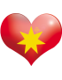 Coeur Pays d'Oc - 5X4.3cm - Sticker/autocollant