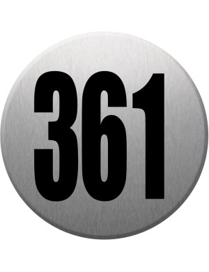 numéroderue361 - gris brossé 10x10cm - Sticker/autocollant