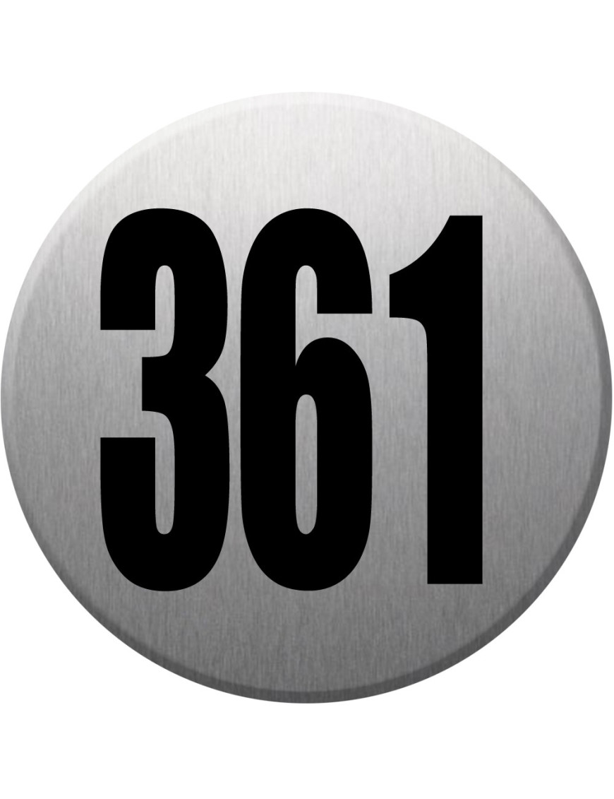 numéroderue361 - gris brossé 10x10cm - Sticker/autocollant