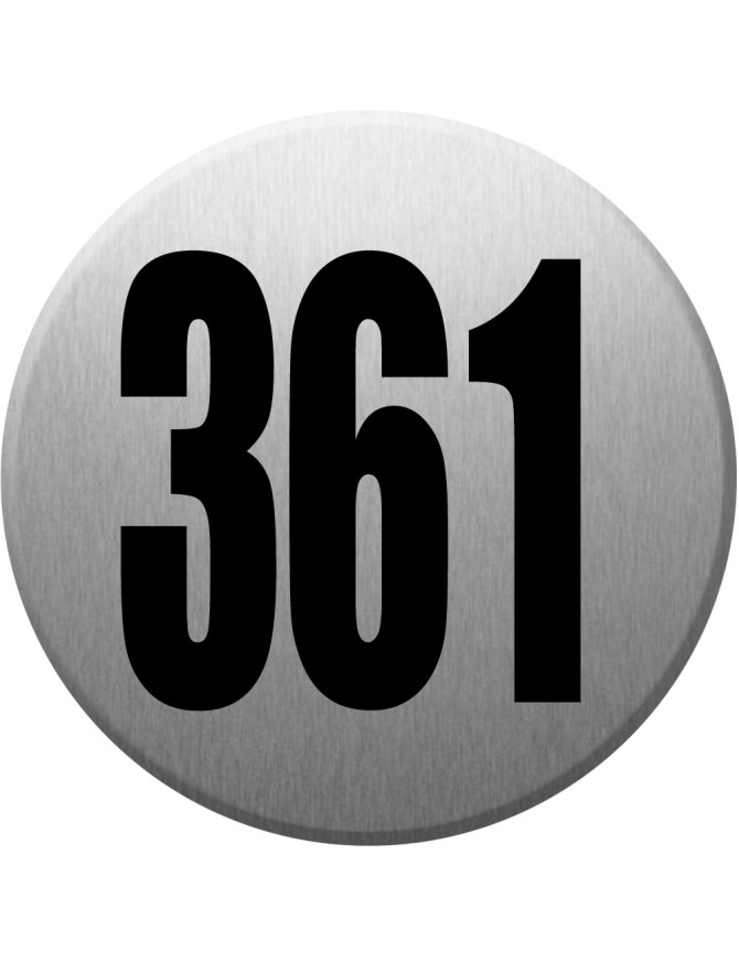 numéroderue361 - gris brossé 10x10cm - Sticker/autocollant