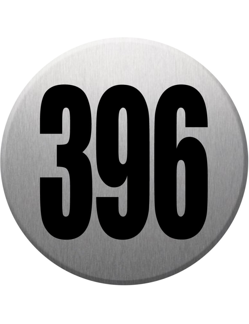 numéroderue396 - gris brossé 10x10cm - Sticker/autocollant