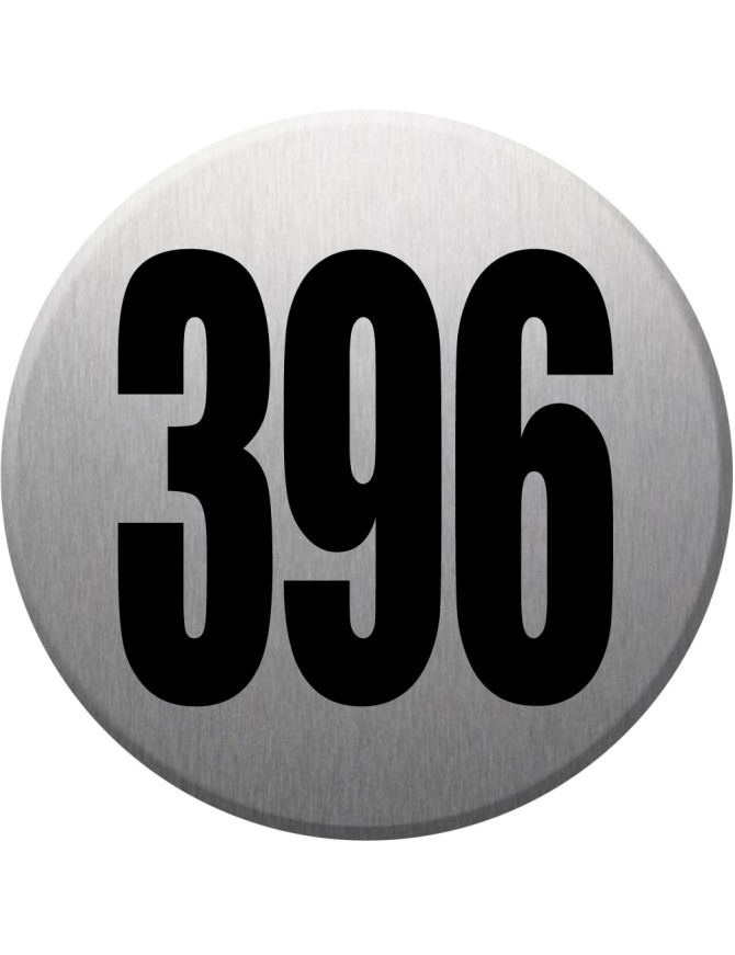 numéroderue396 - gris brossé 10x10cm - Sticker/autocollant