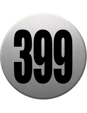 numéroderue399 - gris brossé 10x10cm - Sticker/autocollant