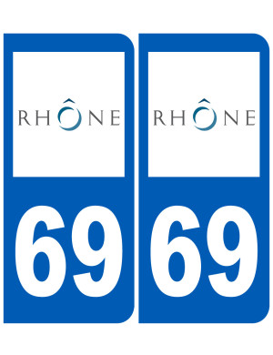immatriculation 69 (Rhône) - Sticker/autocollant