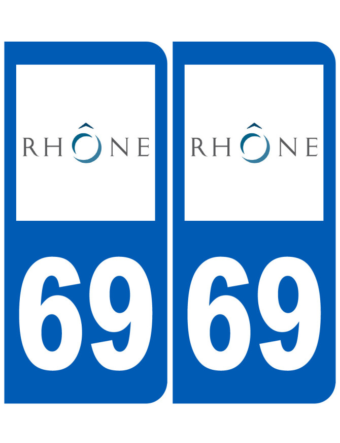 immatriculation 69 (Rhône) - Sticker/autocollant
