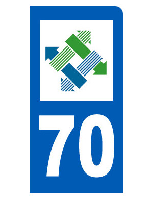 immatriculation motard 70 Haute-Saône - Sticker/autocollant