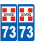 immatriculation 73 (Savoie) - Sticker/autocollant