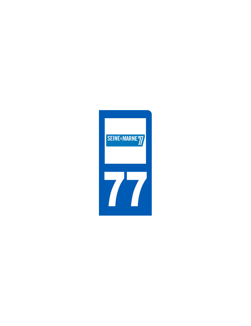 immatriculation motard 77 Seine-et-Marne - Sticker/autocollant
