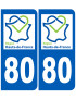 immatriculation 80 (région) - Sticker/autocollant