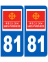 immatriculation 81 (région) - Sticker/autocollant